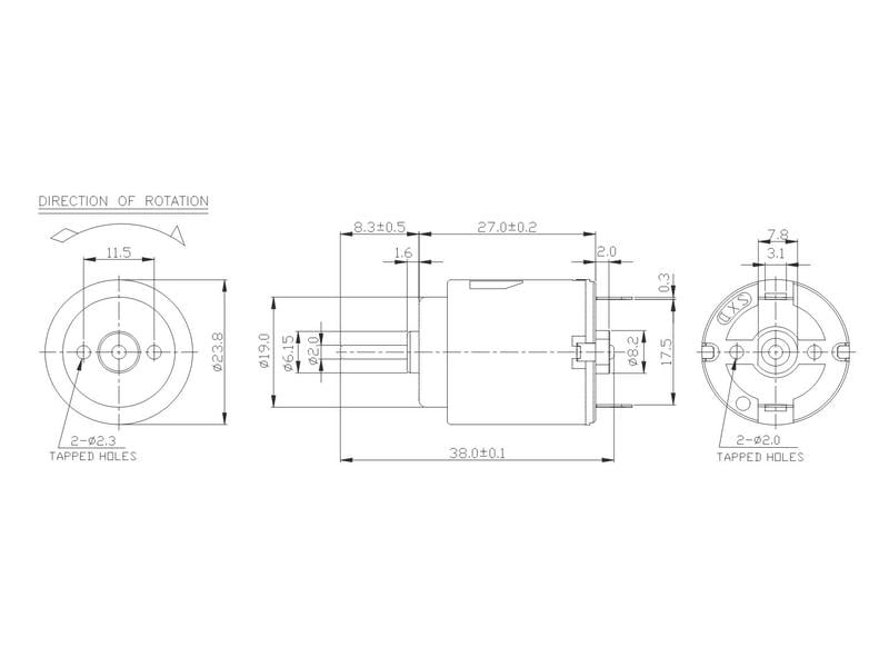 Velleman Brushed Motor 140 3 V, 14200 rpm 3 V DC-Motor