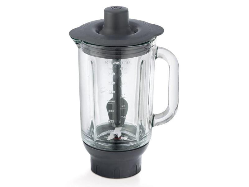 Kenwood Mixer-Aufsatz KAH359GL Hitzeresistenter Glaskrug-Mixeraufsatz mit Rührstab und Edelstahlklingen