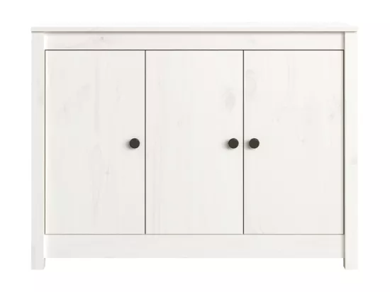 Buffet Blanc 100x35x74 cm Bois massif de pin