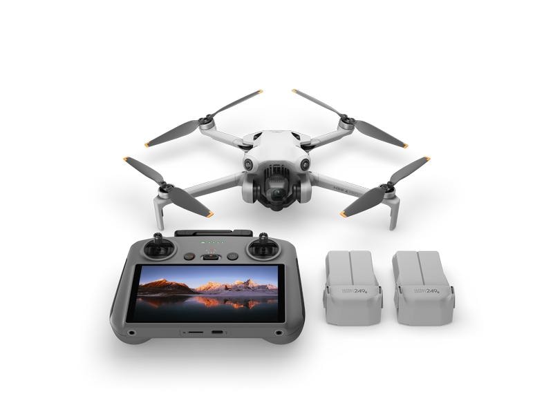 DJI Multikopter Mini 4 Pro Fly More Combo RC 2 RTF (C0 | CE Kompakte Drohne mit 4k Kamera, Kollisionssensoren und 249g Abfluggewicht