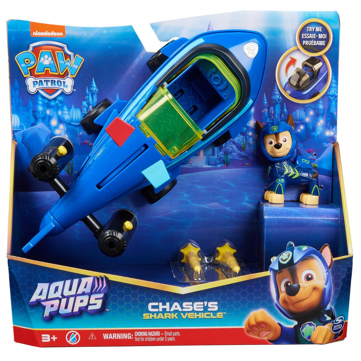 Véhicule et Figurine Chase Aqua Pups La Pat Patrouille