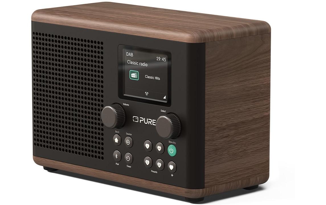 Pure Digitalradio (DAB+) »Classic H4 Walnuss/Schwarz« (Bluetooth Digitalradio (DAB+) | FM-Tuner 10 W)