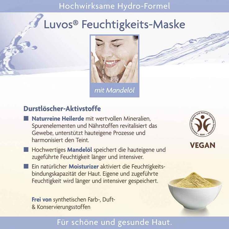 Luvos Crememaske Feuchtigkeit gebrauchsfert., 2X7.5 ml
