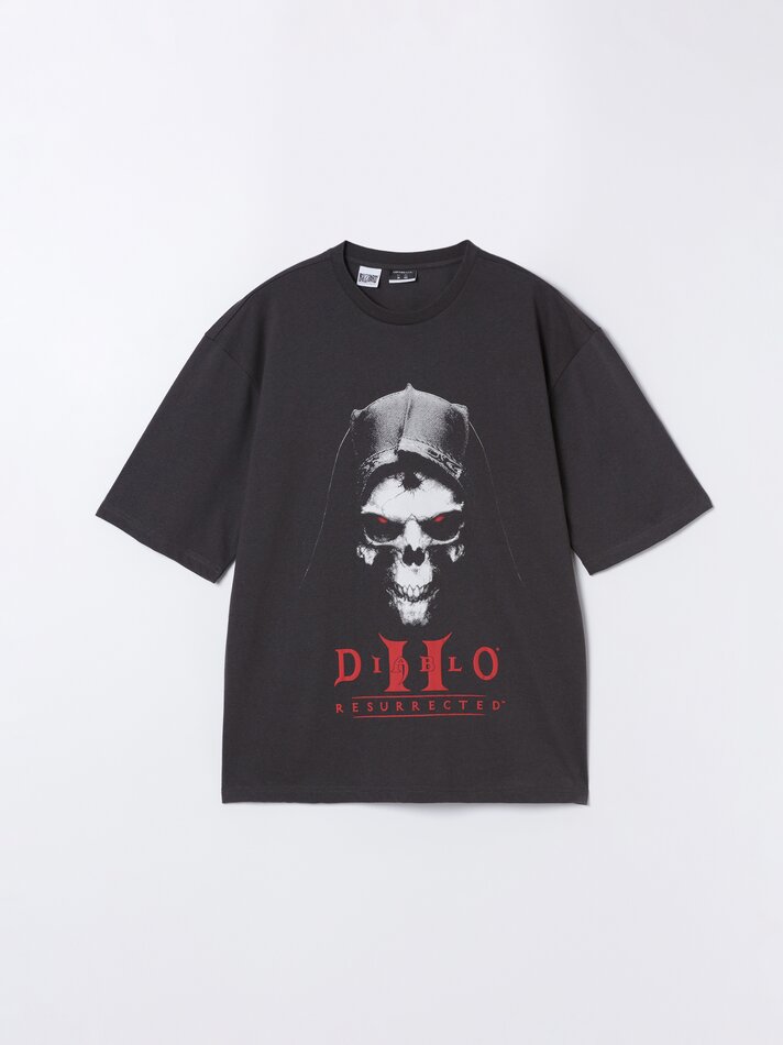 Camiseta estampada Diablo II: Resurrected - Cinza Antracite