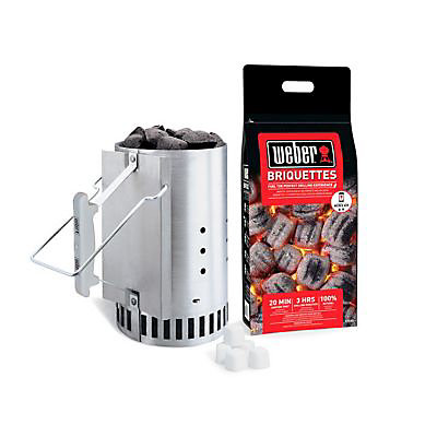 Barbecue charbon de bois Weber Kettle 57 cm + kit cheminée