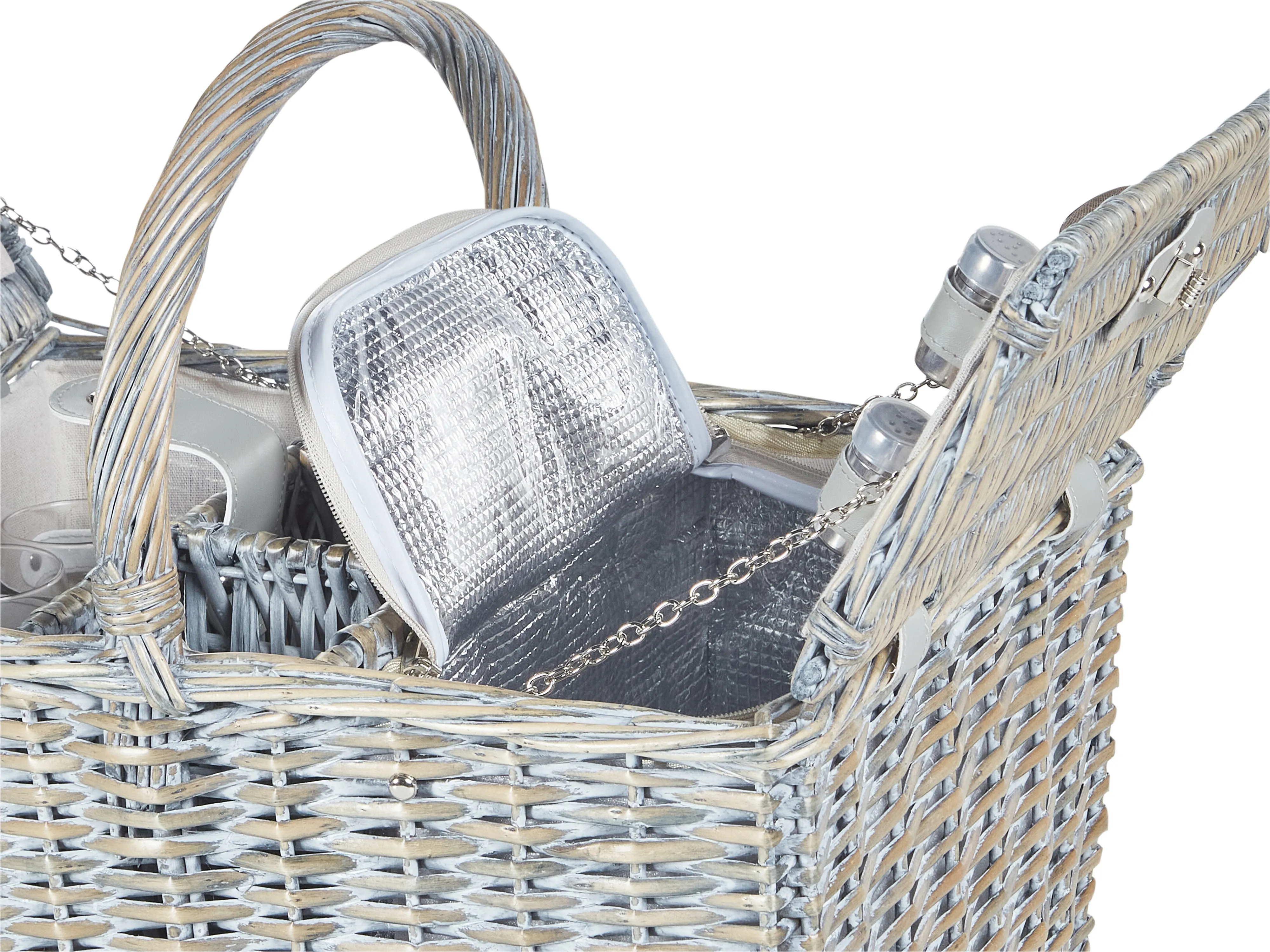 Picknickmand GROSEILLE Wicker Grijs