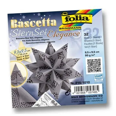 Folia Bascetta-Stern Set anthrazit 9,5x9,5 cm