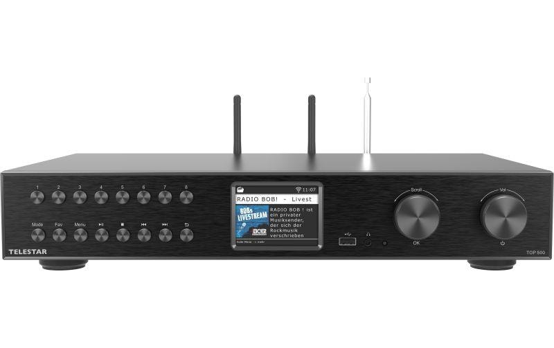 Netzwerk-Audioplayer TOP 500 Schwarz<br>HiFi-Tuner mit DAB+/FM und Internetradio
