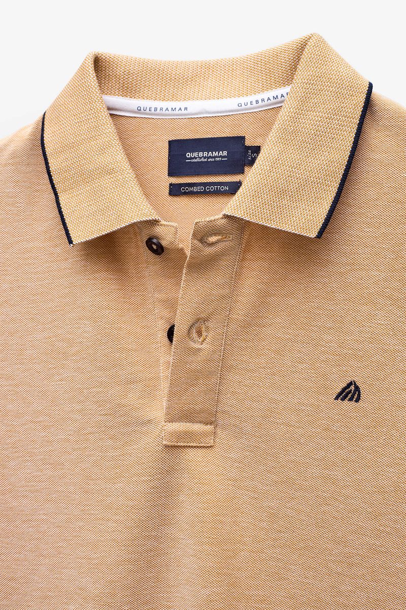 POLO PIQUET COM EFEITO OXFORD