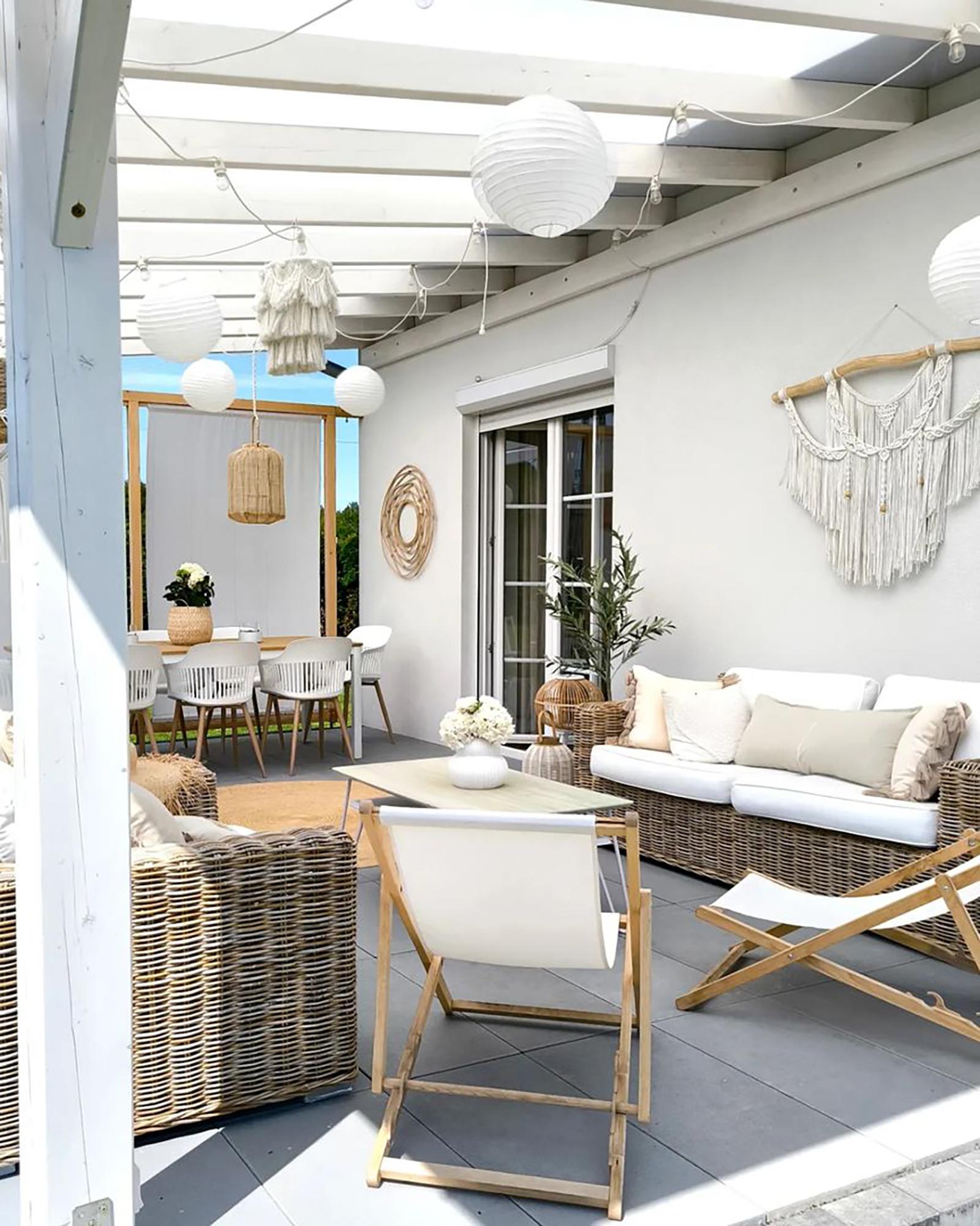 Tuin loungebank 2-zits ARDEA Rotan Lichtbruin