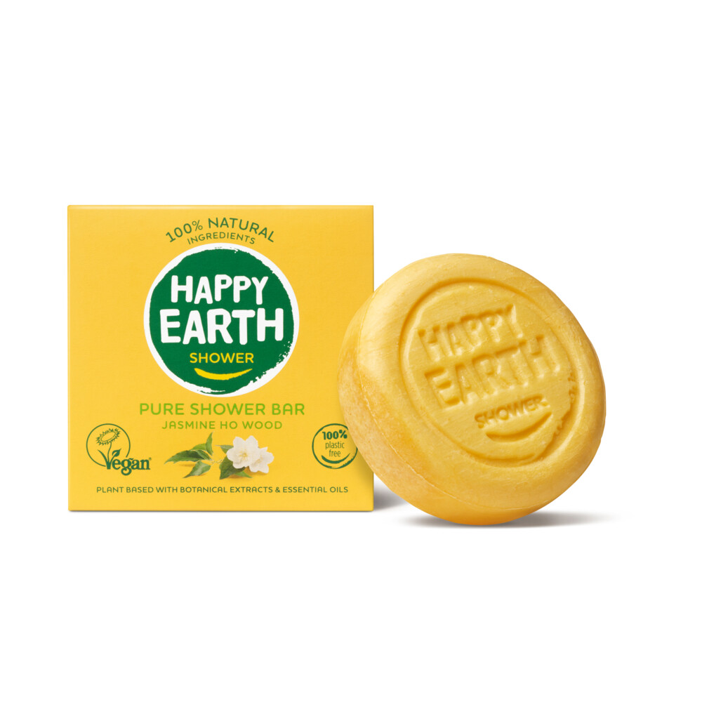 Happy Earth 100% Natuurlijke Shower Bar Jasmine Ho Wood90 gr
