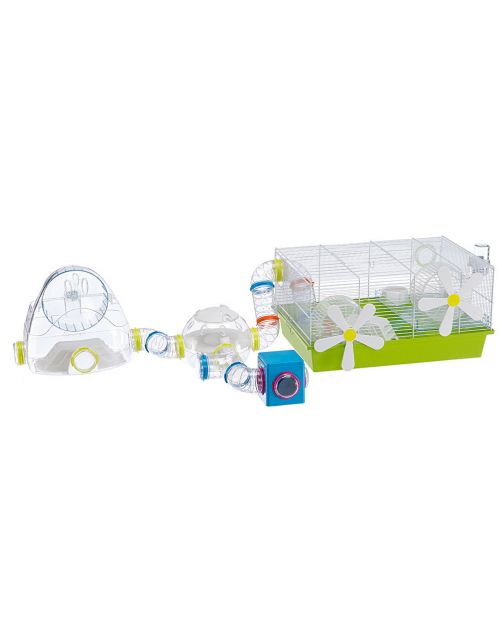 Ferplast Hamster Woonruimte Lab - Dierenverblijf - 22.5x20.7x14.3 cm Transparant