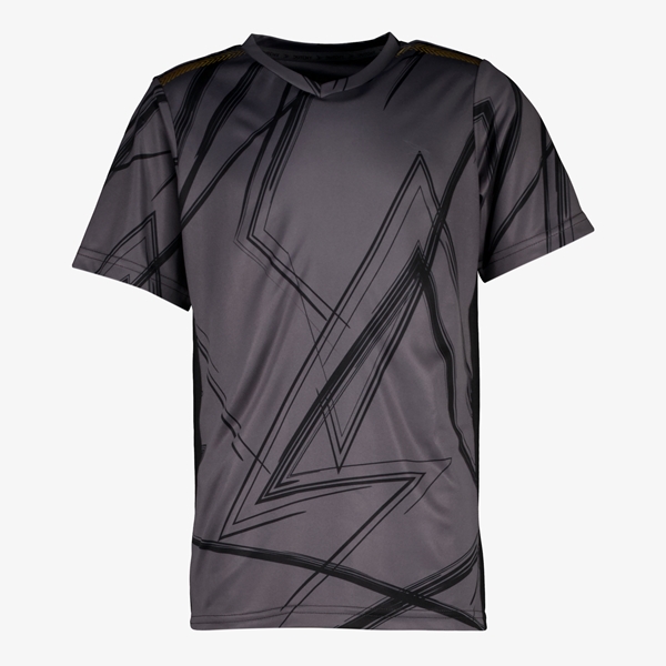 Dutchy Dry kinder voetbal T-shirt zwart grijs
