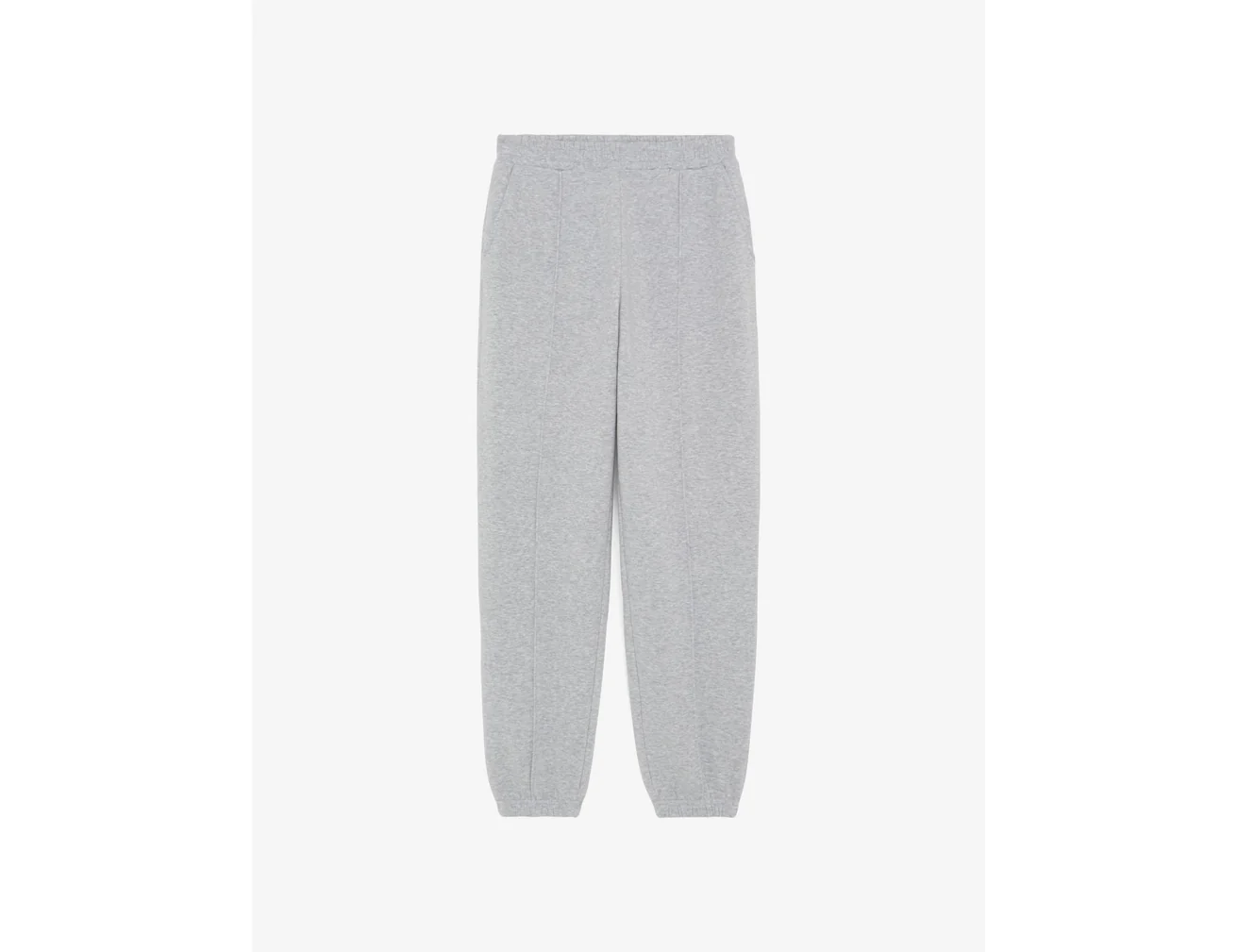 Jogging gris coutures apparentes