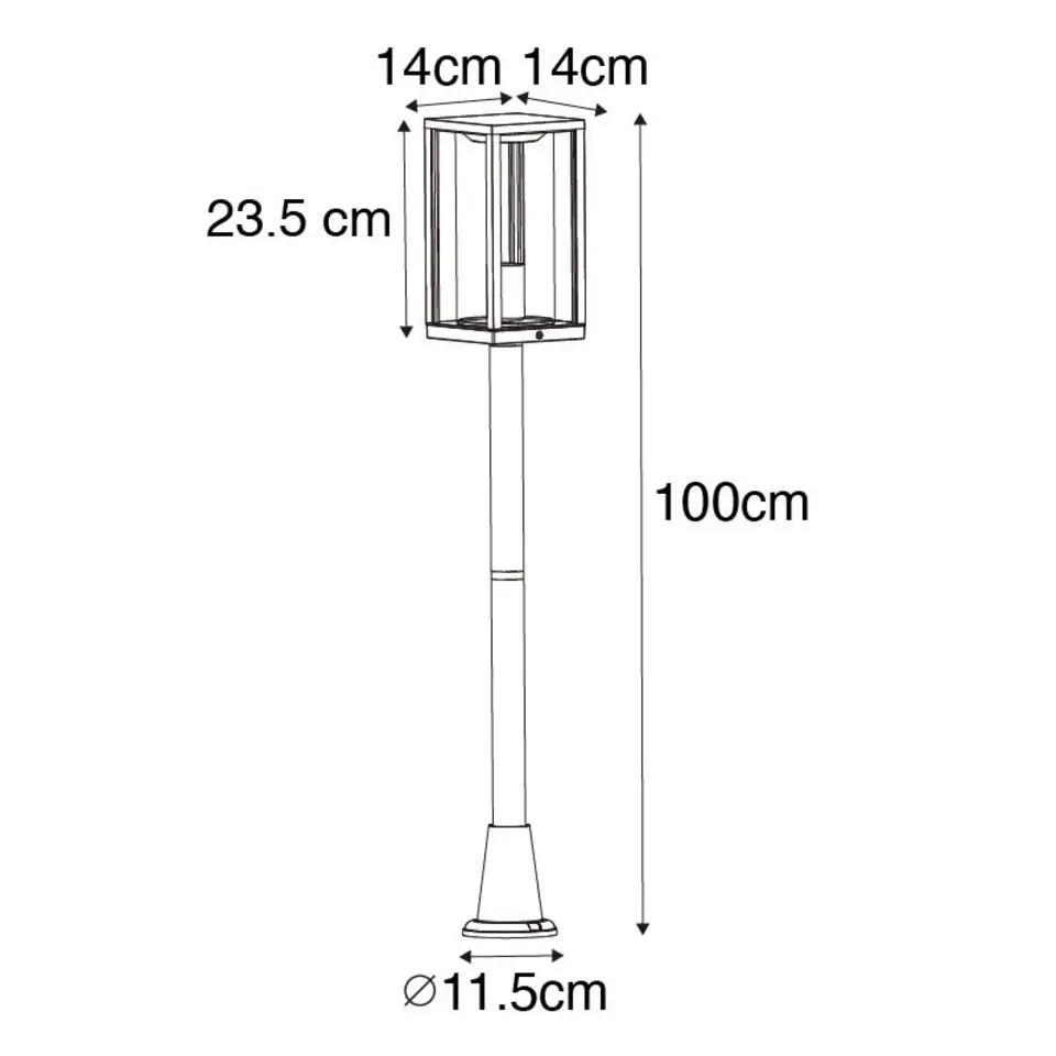 Qazqa staande buitenlampen charlois bronskleurig e27