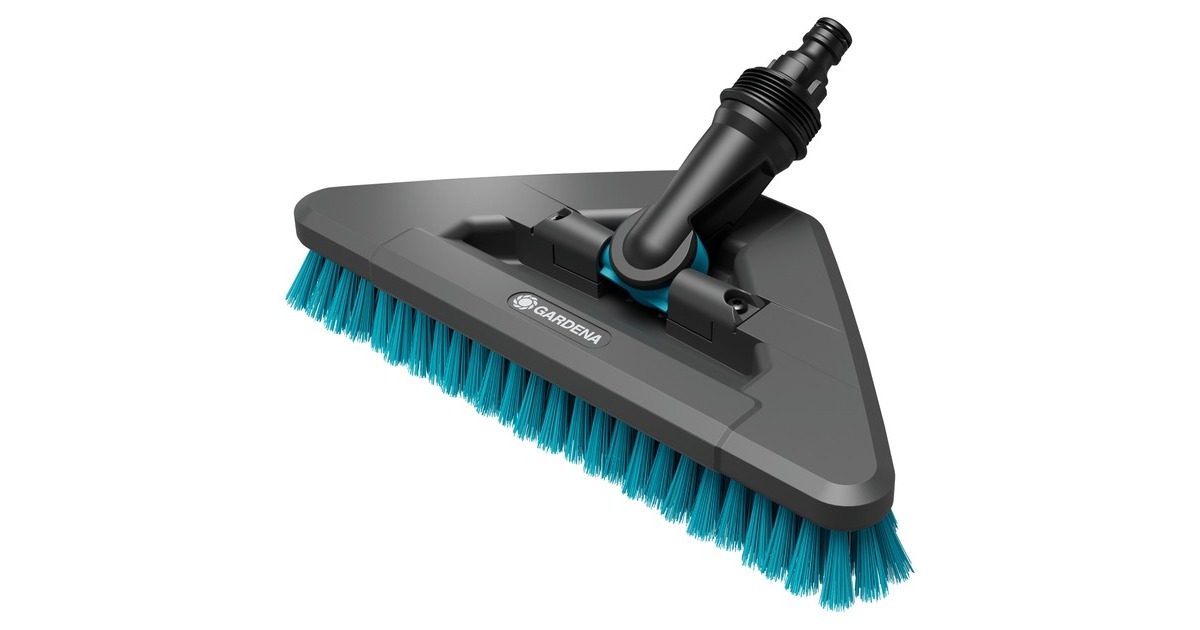 GARDENACleansystem steelborstel Hard Flex, borstel voor grotere, harde vlakken wasborstel  (Grijs/turquoise, 18814-20)