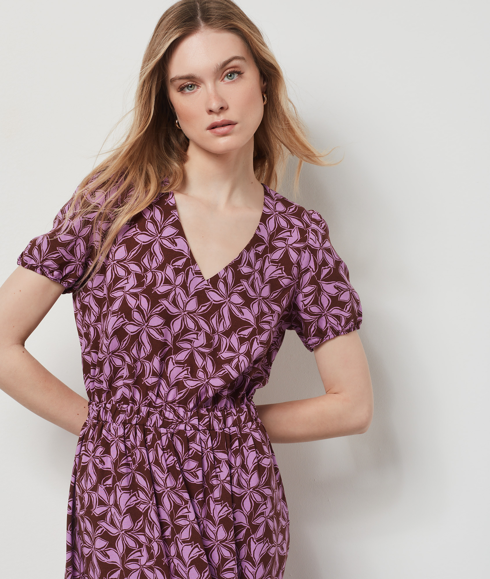 Robe longue imprimée