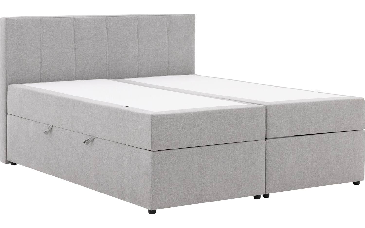 Goossens Boxspring Store met opbergruimte - grijs - 160 x 212 cm cm