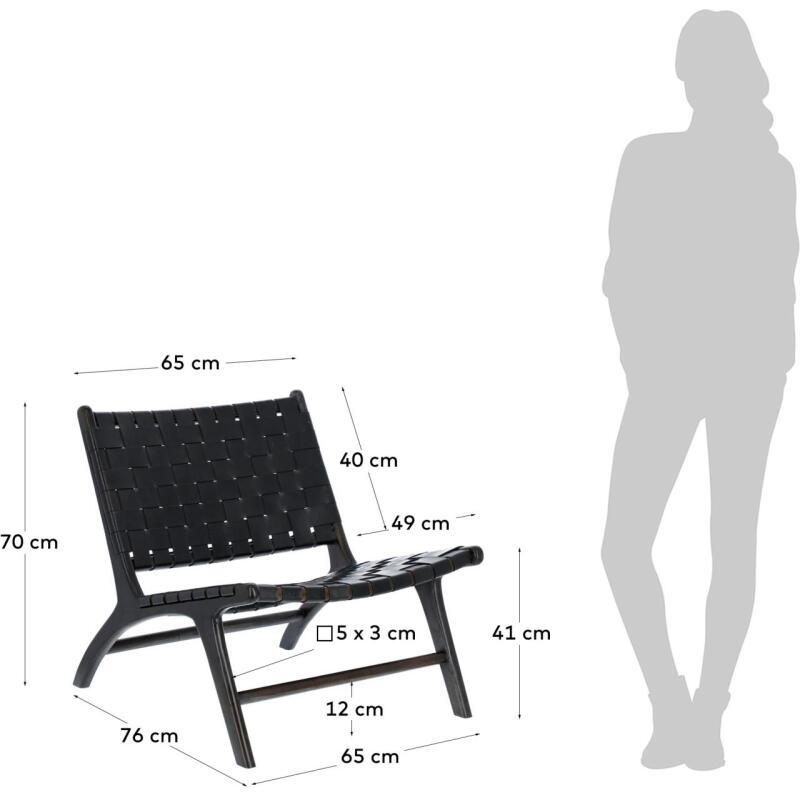 Fauteuil Calixta noir