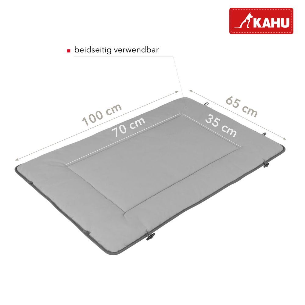 KAHU® Hundebett I Hundedecke I für Hunde und Katzen I 2 in 1 Funktion I Beidseitig verwendbar I Ökotex zertifiziert I Pflegeleicht und Waschbar I 65 x 100 cm