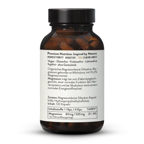 Sunday Natural Products  MAGNESIUM LACTATKAPSELN80mg