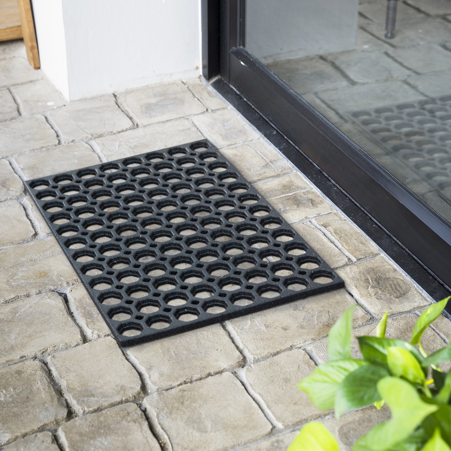 Multy Home buitenmat Honey Comb zwart 60 x 40 cm