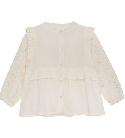 En Fant Skjorte - Broderie Anglaise - Eggnog