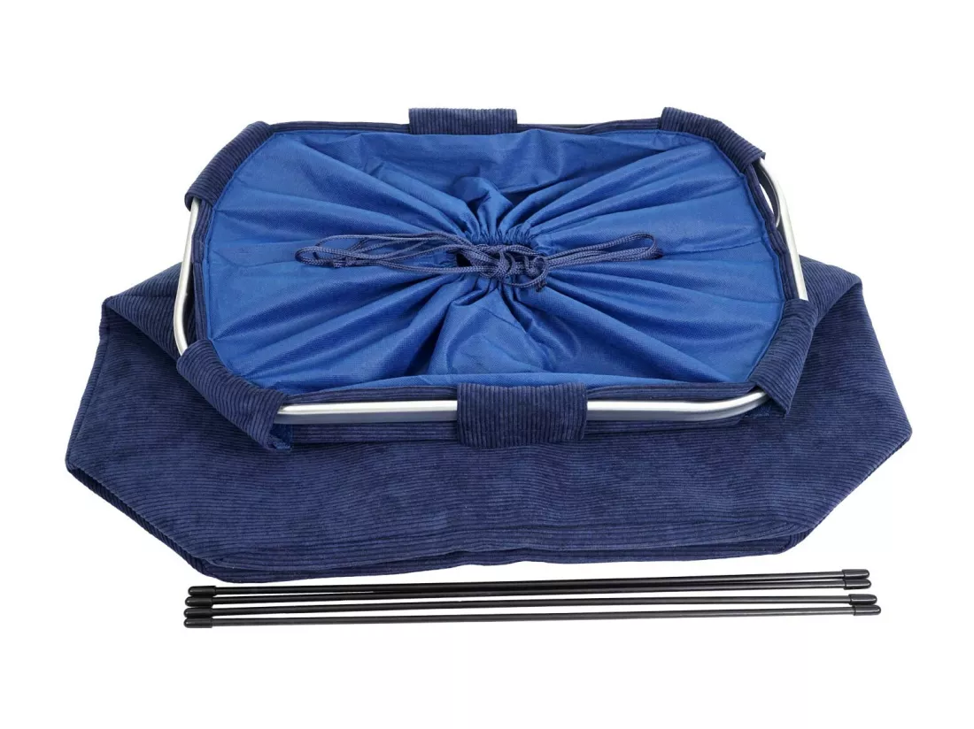 Collecteur de linge MCW-C34, velours bleu