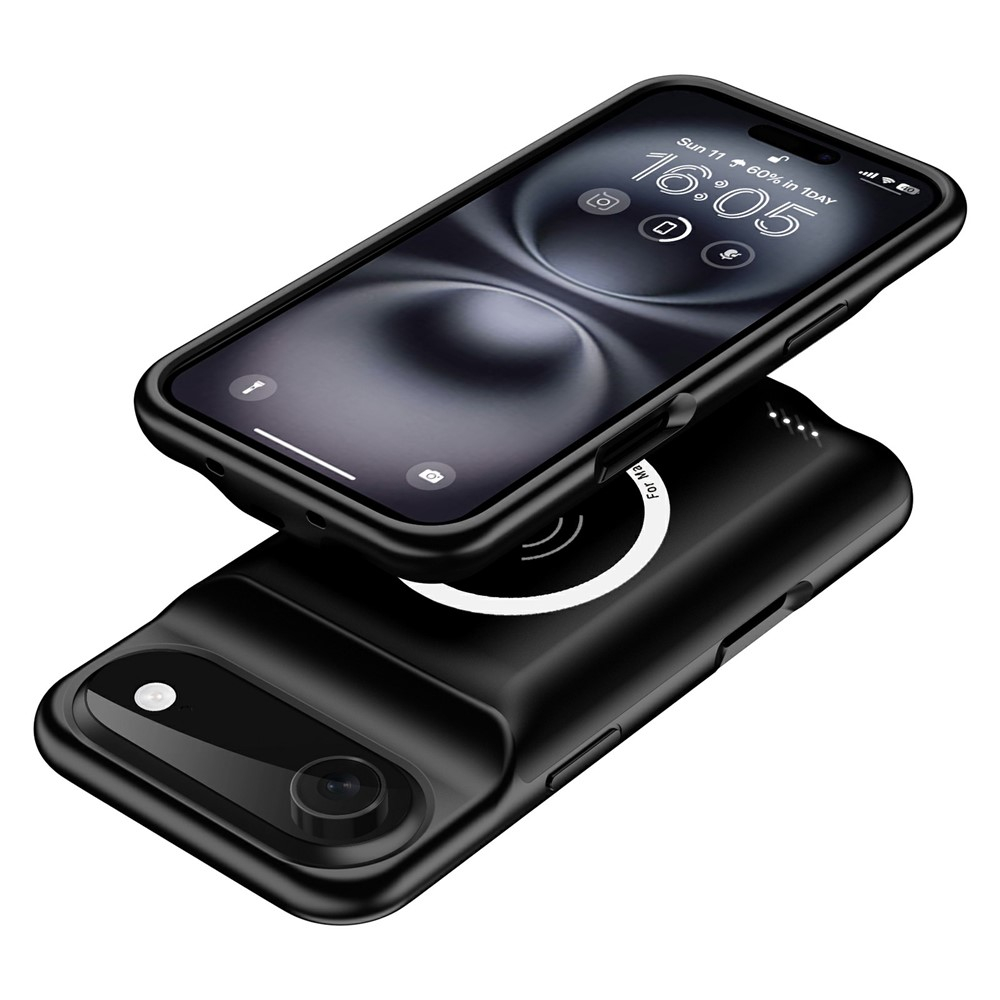 iPhone Air MagSafe Backpack Akku Case Schutzhülle (6000mAh) - Schwarz