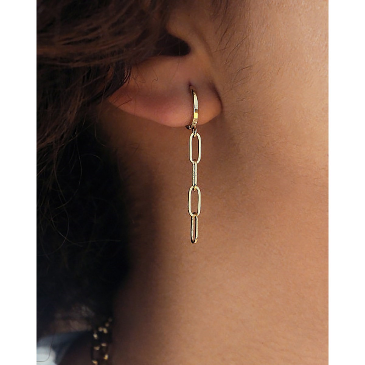 Boucles d'oreilles maille mini dorée à l'or fin 24K MINI PURE