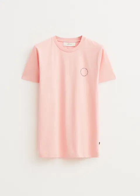 T-shirt met print merk roze (ROS.L)