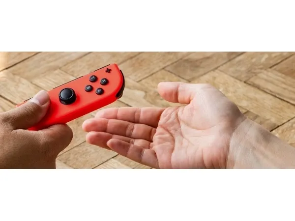 Nintendo Switch with Neon Blue and Neon Red Joy-Con - Spilkonsol - Full HD - sort, neonrød, neonblå