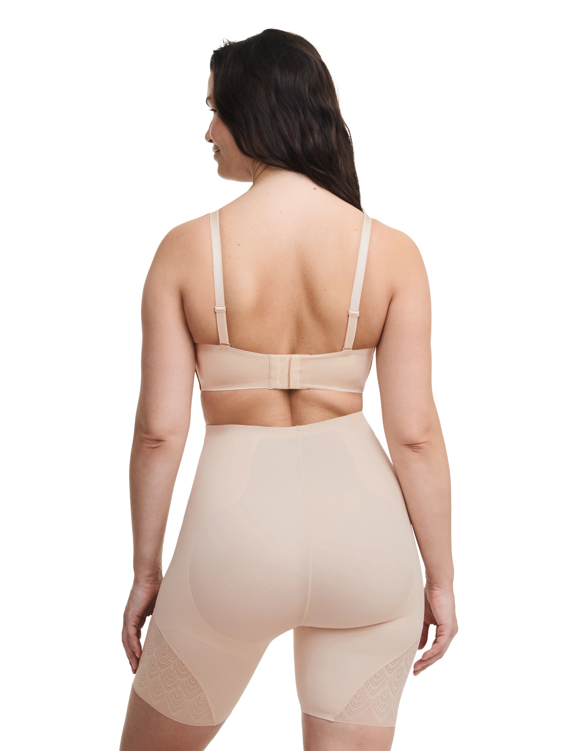 SEXY SHAPE - Panty gainant taille haute en dentelle | Beige