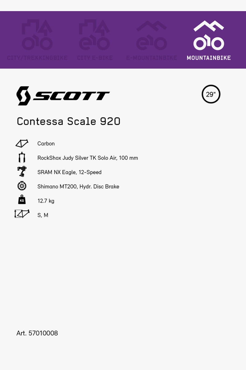 SCOTT Contessa Scale 920 29 Mountainbike 2023