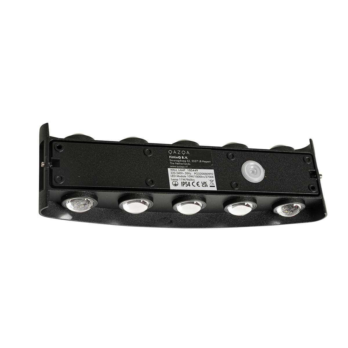 Buiten wandlamp zwart incl. LED 10-lichts IP54 - Silly