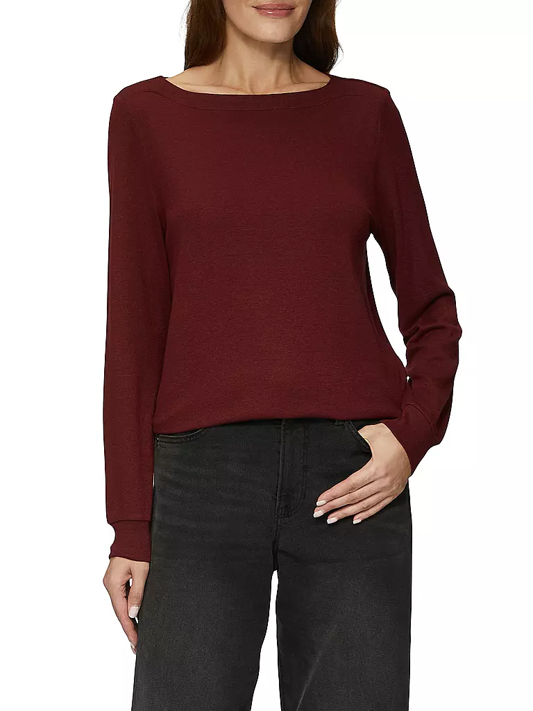 S.OLIVER Langarmshirt dunkelrot