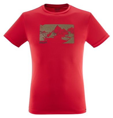 T-shirt Millet Wanaka Fast Rouge Homme