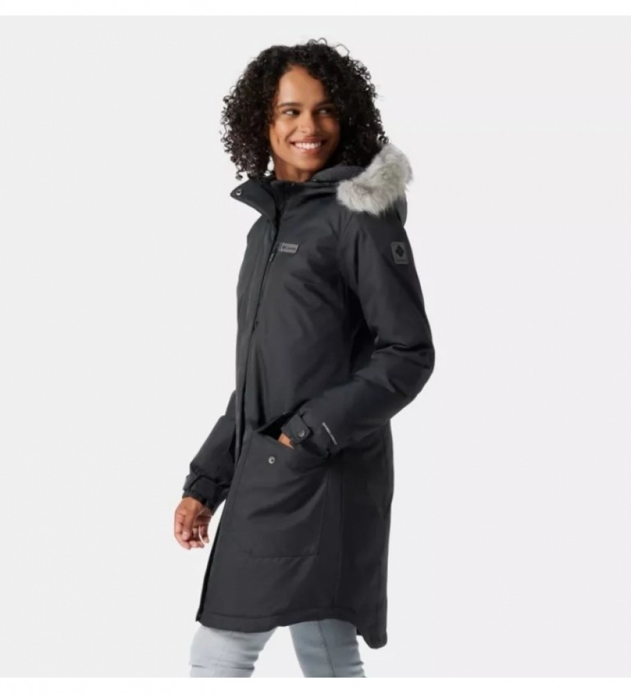 Casaco longo Columbia Suttle Mountain em plumas sintéticas, preto