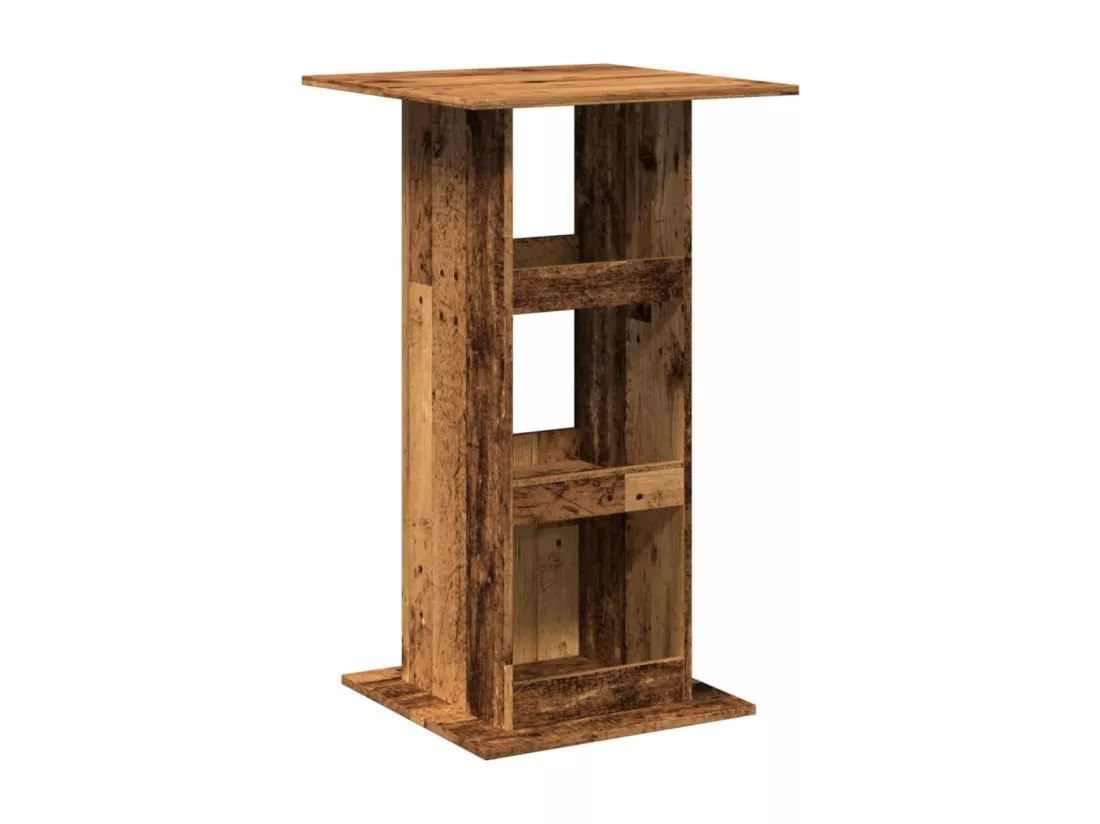 Table de bar avec rangement vieux bois bois d’ingénierie