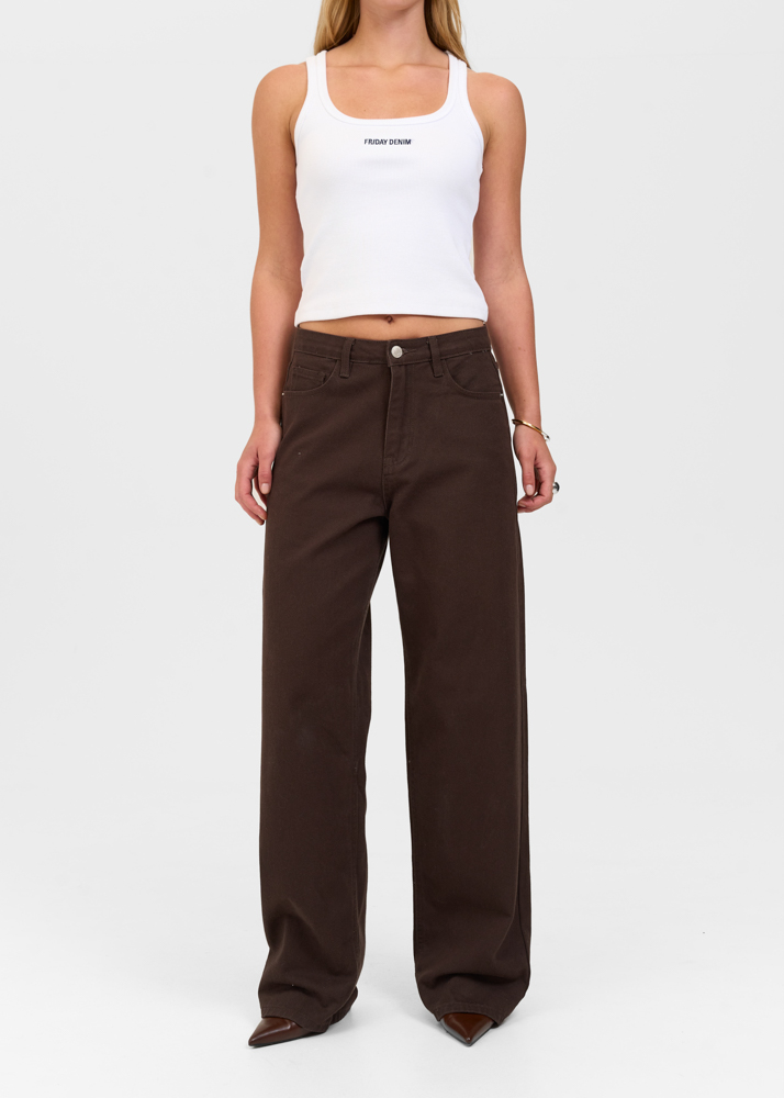 Loose fit jeans deep choco