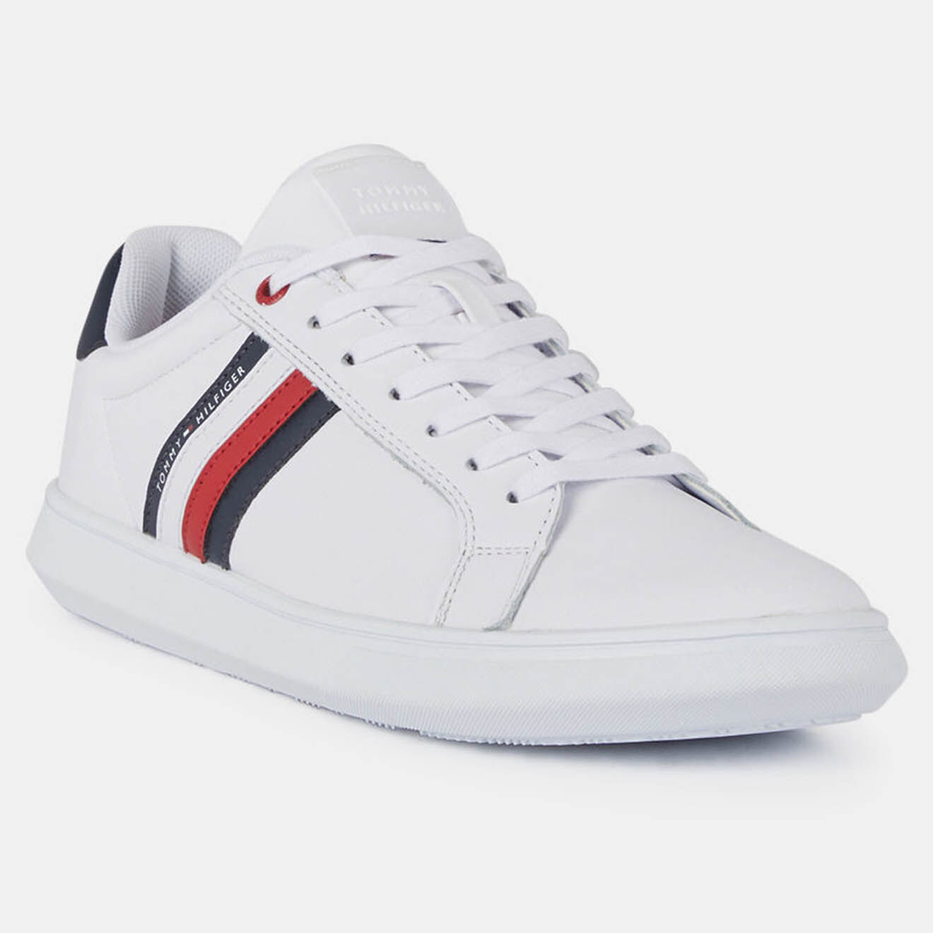 Tommy Hilfiger Baskets en Cuir Essential Cupsole blanches