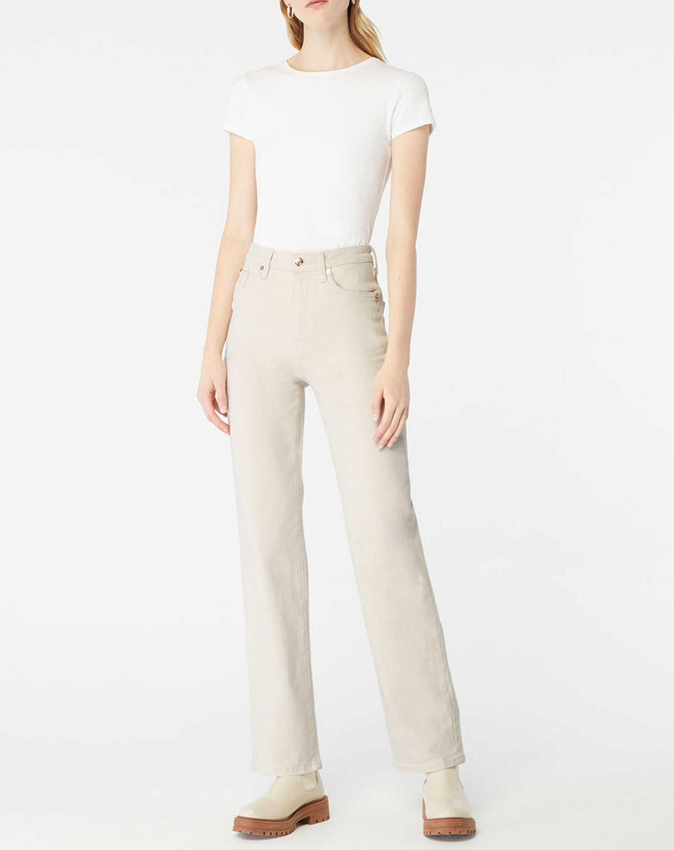 Tommy Hilfiger Jean droit relaxed écru