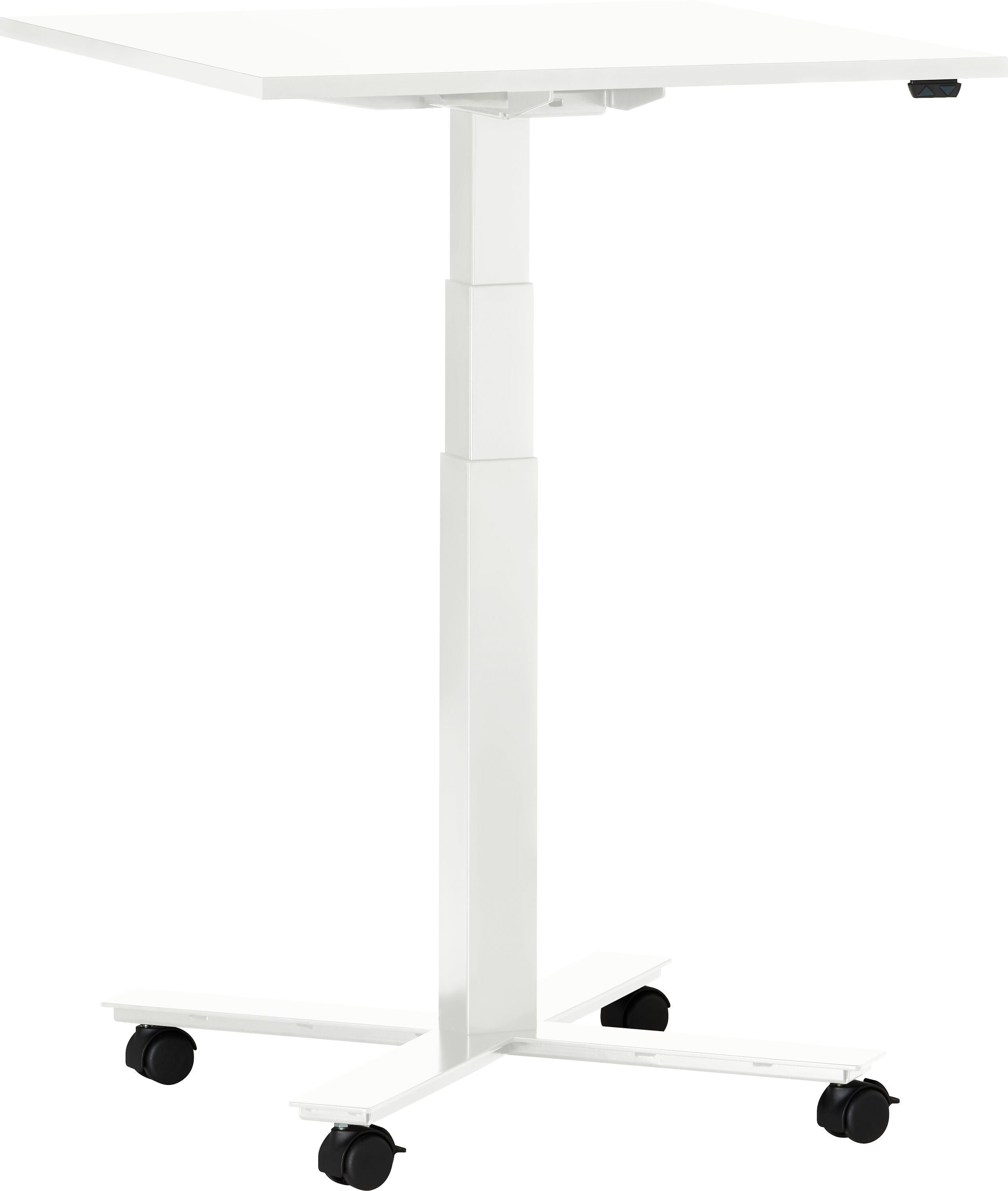FLEXCUBE Besprechungstisch höhenverstellbar - Weiss / B: 70.0 cm x T: 70.0 cm x H: 66.5 cm