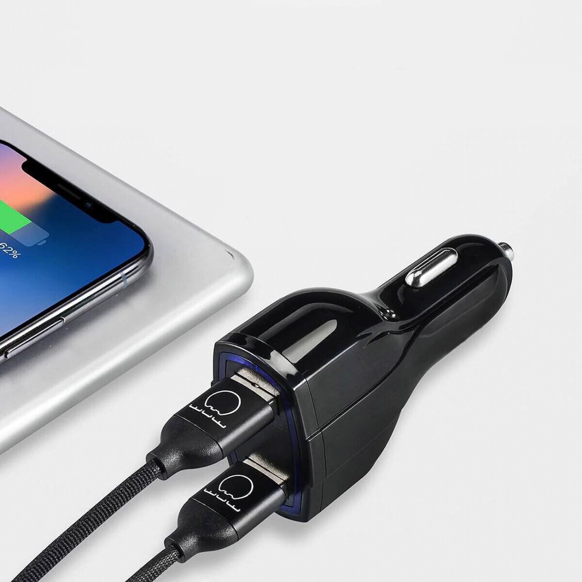 Autoladegerät USB x2 und USB C KFZ-Ladegerät