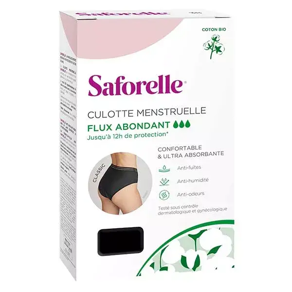 Calcinha menstrual Saforelle® Classic para fluxo intenso, tamanho 44