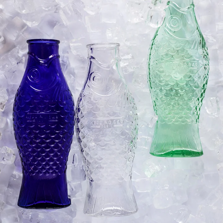 Serax - Fish & Fish Glasflasche, 850 ml, grün