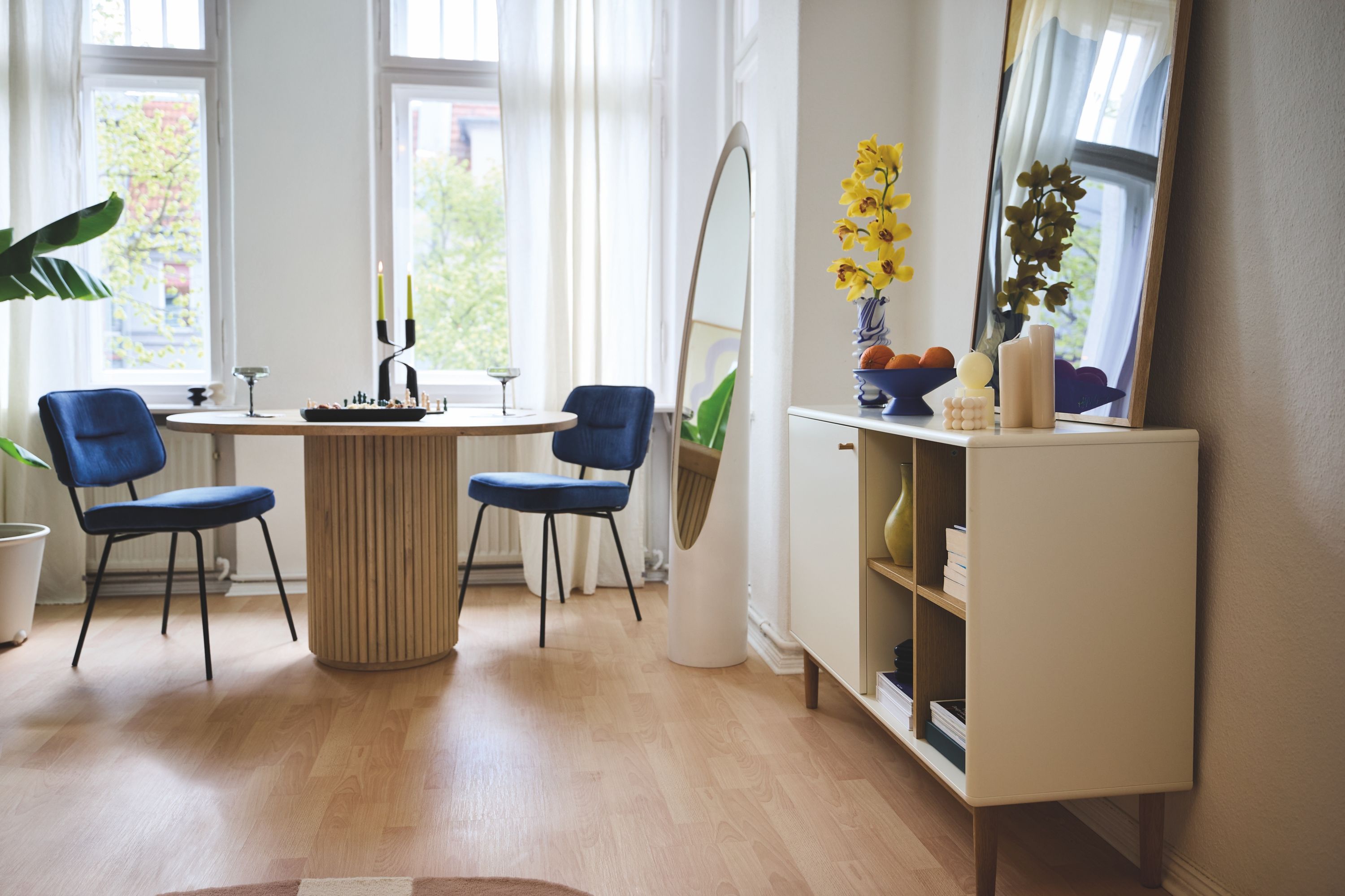 Esstisch 120x120cm Mangoholz Speisetisch Küchentisch Wohnzimmer Tisch rund
