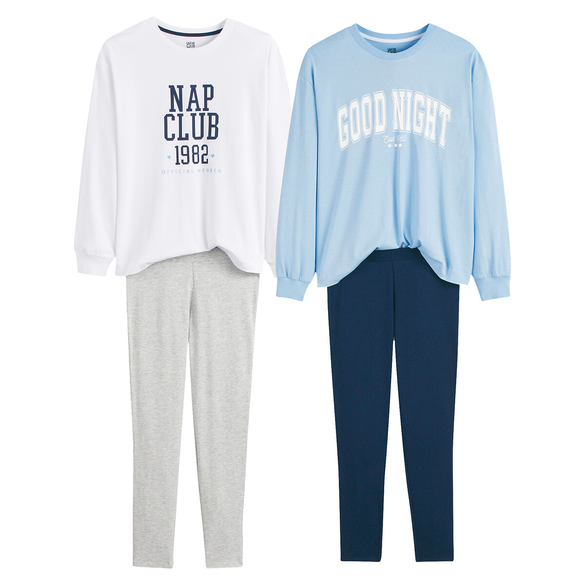 COLEÇÃO LA REDOUTE<br>Conjunto de 2 pijamas com estampa inspirada no espírito universitário
