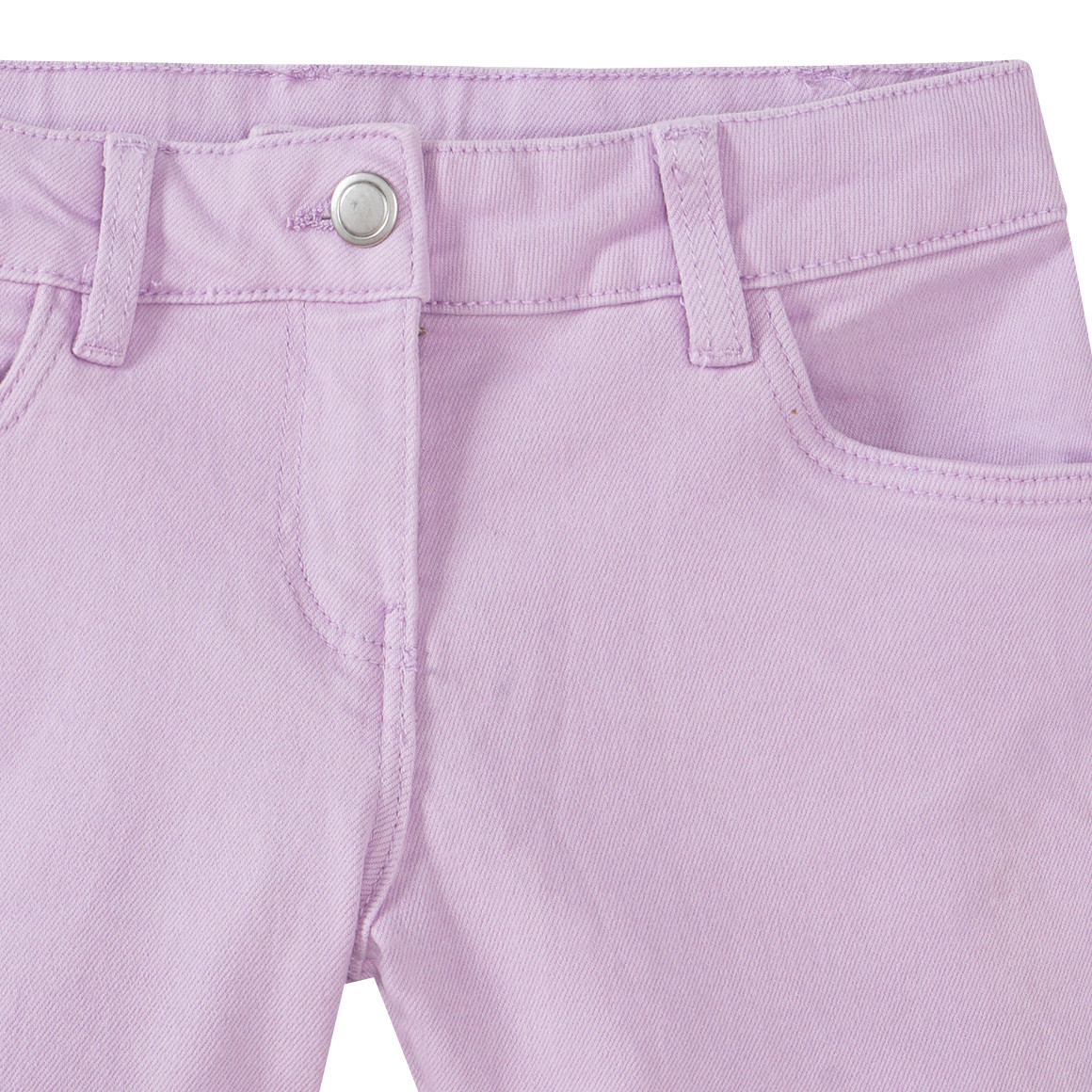 Yigga Mädchen Jeans-Shorts mit Fransen helllila