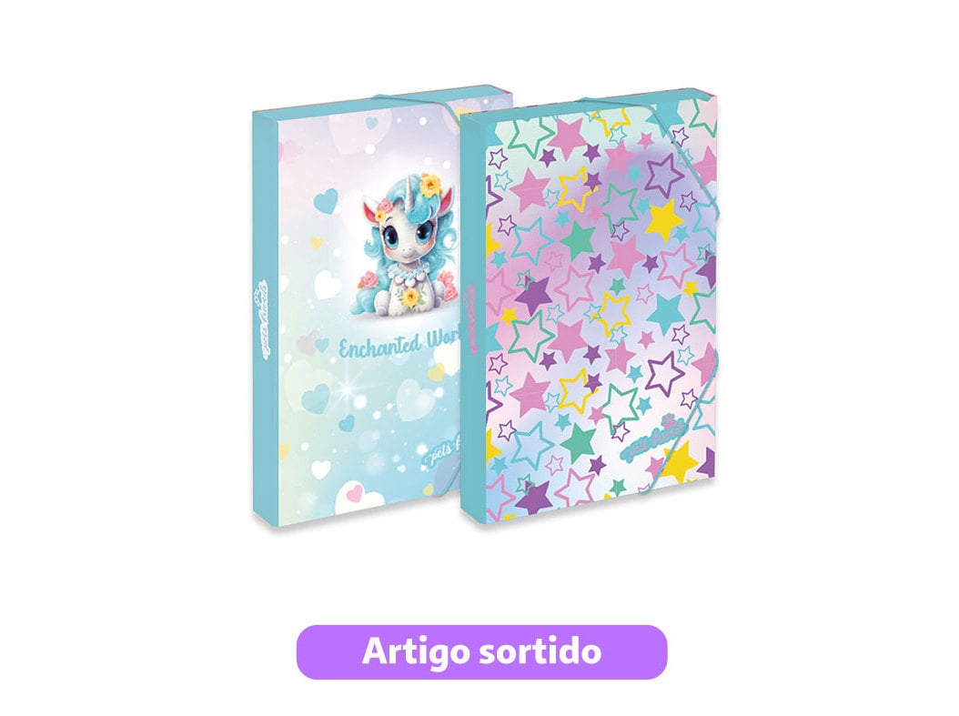 CAPA COM ELSÁTICOS AMBAR ENCHANTED WORLD ALMAÇO 24X35X4CM MODELOS SORTIDOS